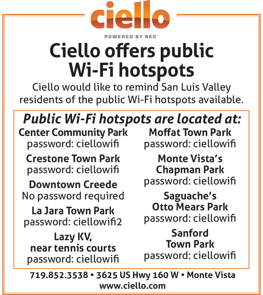 List of Ciello Wi-Fi hotspots