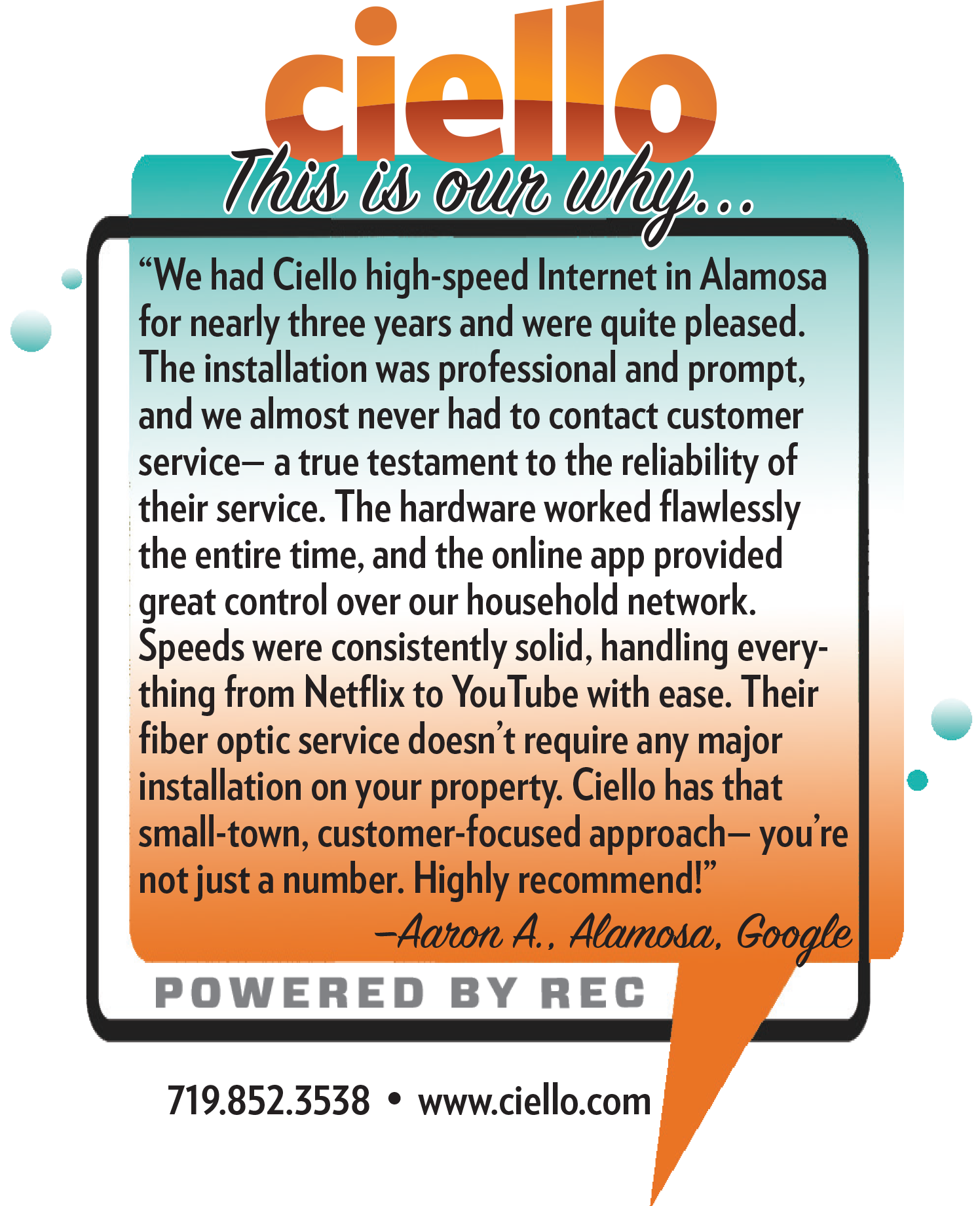 Aaron Abeyta testimonial